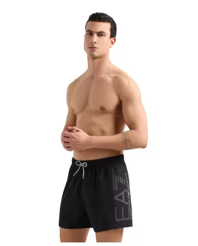 Boxer Mare Uomo nero con maxi logo argento 7M000550 AF14497|EA7 Boxer Mare Uomo nero con maxi logo argento 7M000550 AF14497|EA7