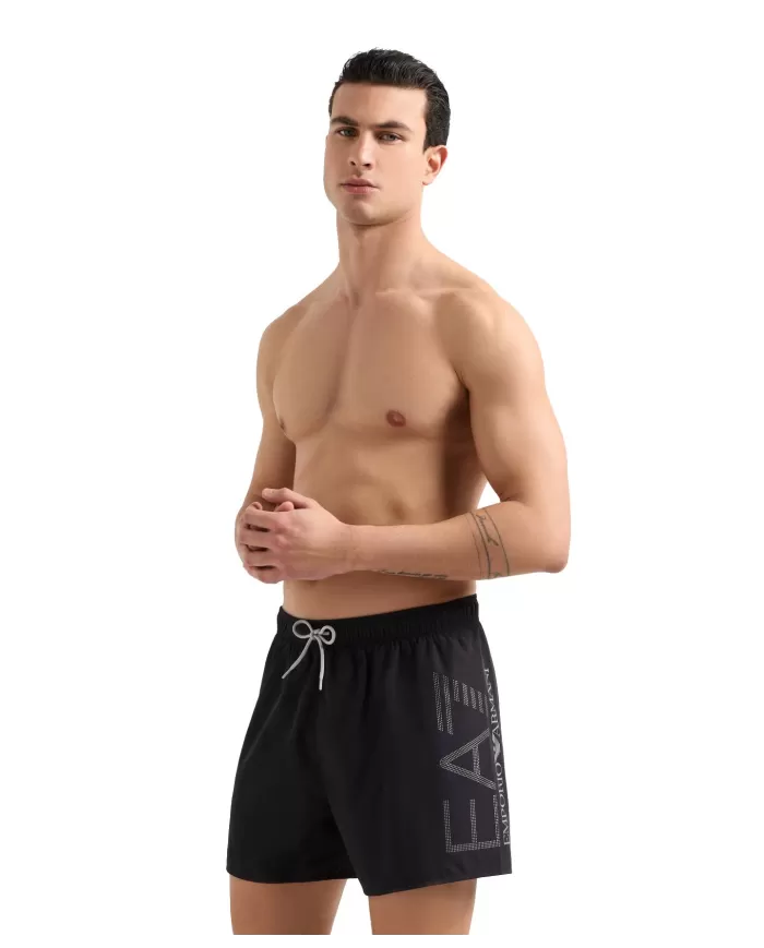 Boxer Mare Uomo nero con maxi logo argento 7M000550 AF14497|EA7 Boxer Mare Uomo nero con maxi logo argento 7M000550 AF14497|EA7