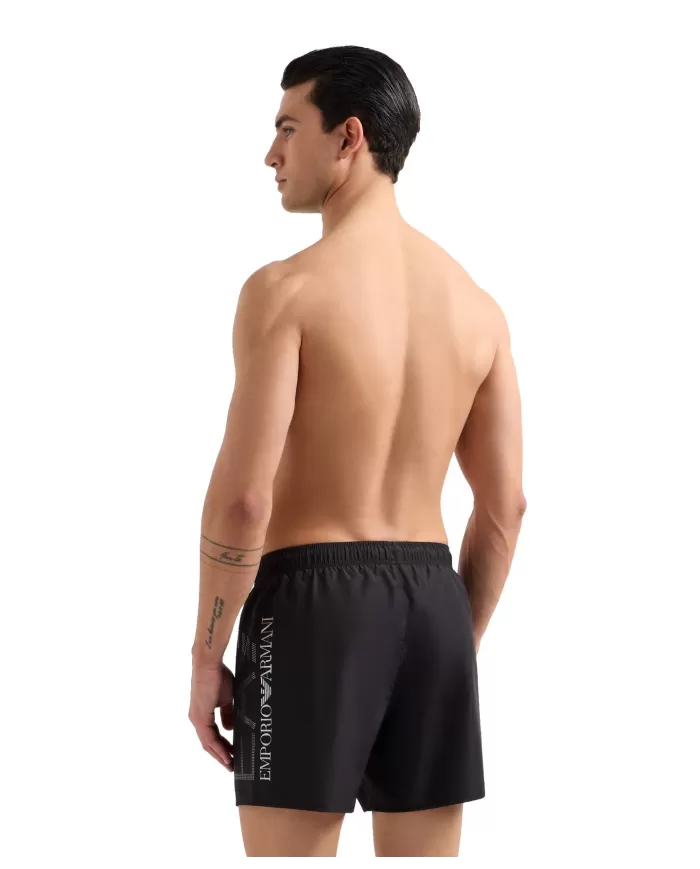 Boxer Mare Uomo nero con maxi logo argento 7M000550 AF14497|EA7