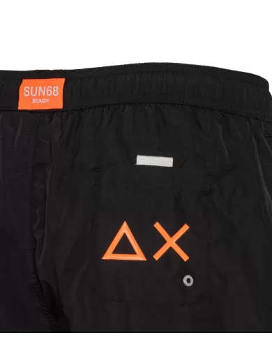 Boxer mare Uomo nero maxi logo laterale H32103 MACRO|SUN68 BEACH Boxer mare Uomo nero maxi logo laterale H32103 MACRO|SUN68 BEACH