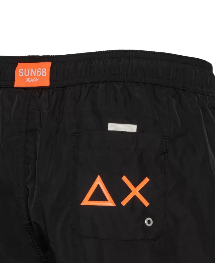 Boxer mare Uomo nero maxi logo laterale H32103 MACRO|SUN68 BEACH Boxer mare Uomo nero maxi logo laterale H32103 MACRO|SUN68 BEACH