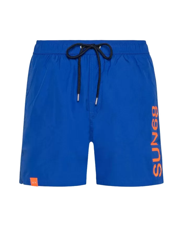 Boxer mare Uomo royal maxi logo laterale H32103 MACRO|SUN68 BEACH Boxer mare Uomo royal maxi logo laterale H32103 MACRO|SUN68 BEACH