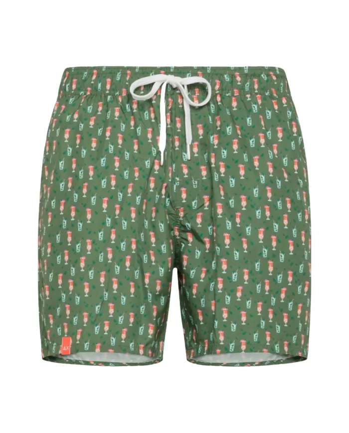 Boxer mare Uomo verde stampa cocktail H34127 PATTERN|SUN68 BEACH Boxer mare Uomo verde stampa cocktail H34127 PATTERN|SUN68 BEACH
