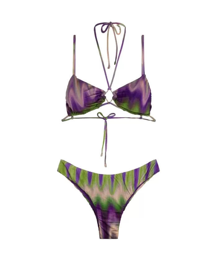 Bikini Donna viola/verde triangolo MF25-0400X21|ME FUI Bikini Donna viola/verde triangolo MF25-0400X21|ME FUI