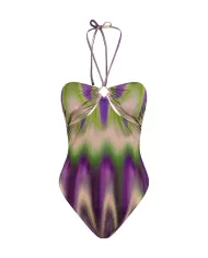 Monokini Donna viola/verde a fantasia MF25-0402X21|ME FUI Monokini Donna viola/verde a fantasia MF25-0402X21|ME FUI