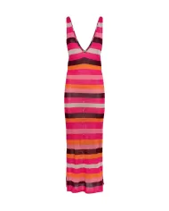 Abito Donna multicolor rigato lungo MF25-0618MC|ME FUI