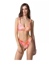 Bikini Donna arancio a fantasia stile top MF25-0741X32|ME FUI