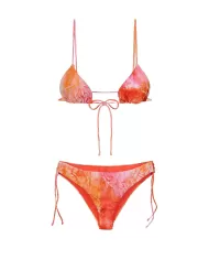 Bikini Donna arancio a fantasia stile triangolo MF25-0750X32|ME FUI