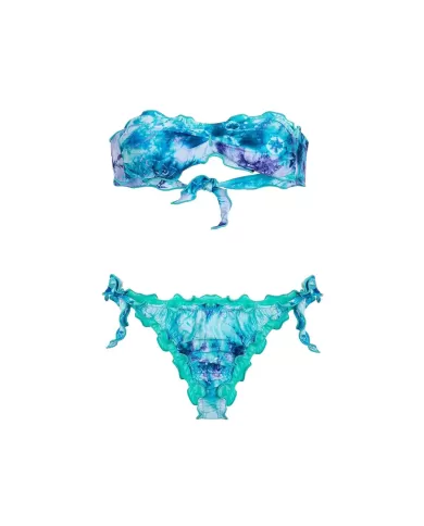 Bikini Donna celeste a fantasia stile fascia MF25-1501X31|ME FUI Bikini Donna celeste a fantasia stile fascia MF25-1501X31|ME FUI
