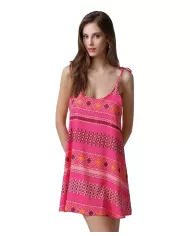 Vestito Donna rosa a fantasia MF25-1600X28|ME FUI