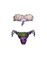 Bikini Donna viola a fantasia stile fascia MF25-1501X31|ME FUI