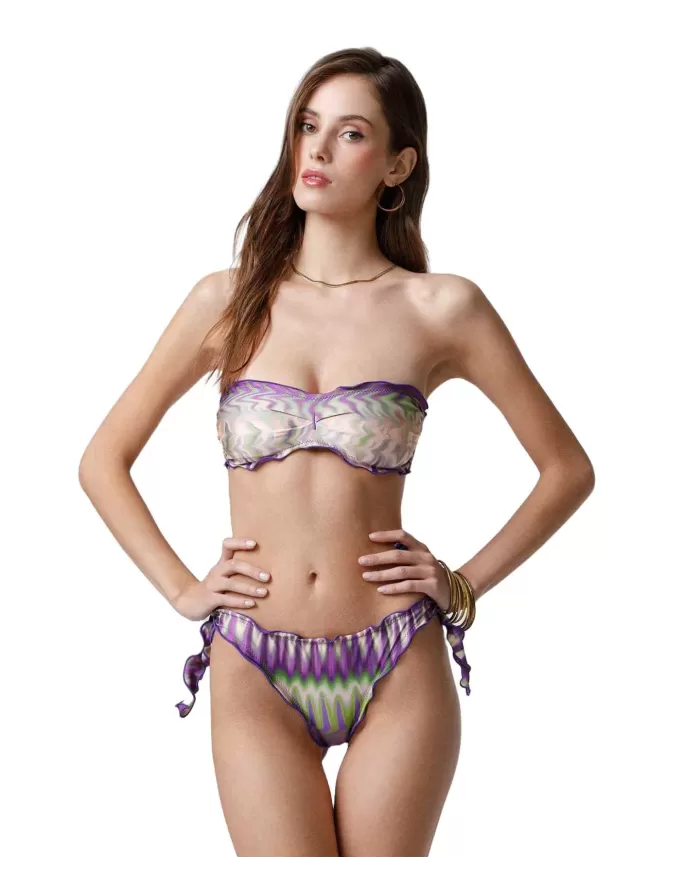 Bikini Donna viola a fantasia stile fascia MF25-1501X31|ME FUI Bikini Donna viola a fantasia stile fascia MF25-1501X31|ME FUI