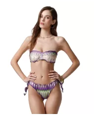 Bikini Donna viola a fantasia stile fascia MF25-1501X31|ME FUI