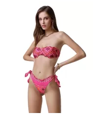 Bikini Donna rosa a fantasia stile fascia MF25_1501X20|ME FUI