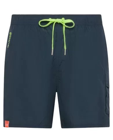Boxer mare Uomo blu con tascone laterale H35105|SUN68 BEACH Boxer mare Uomo blu con tascone laterale H35105|SUN68 BEACH