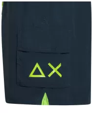 Boxer mare Uomo blu con tascone laterale H35105|SUN68 BEACH