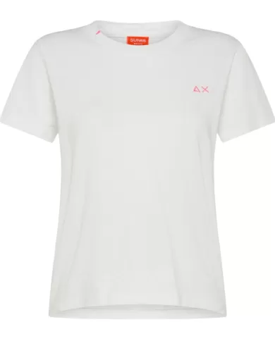 T-shirt Donna bianca in cotone logo ricamato T35260|SUN68 BEACH T-shirt Donna bianca in cotone logo ricamato T35260|SUN68 BEACH