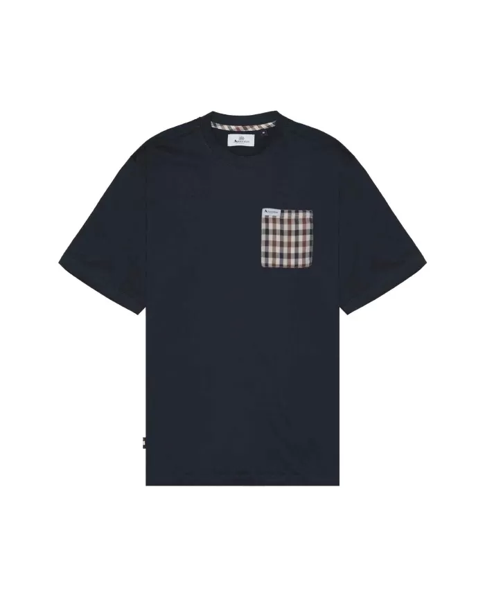 T-shirt Uomo blu in cotone ton taschino AA_B005_TS007|AQUASCUTUM T-shirt Uomo blu in cotone ton taschino AA_B005_TS007|AQUASCUTUM