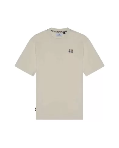 T-shirt Uomo panna in cotone con logo sul petto AA_B005_TS009|AQUASCUTUM T-shirt Uomo panna in cotone con logo sul petto AA_B005_TS009|AQUASCUTUM