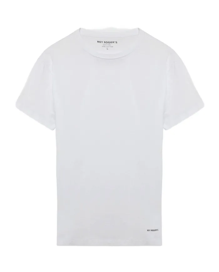 T-shirt Uomo bianca in prima cotton RRU164CL870451|ROY ROGER'S T-shirt Uomo bianca in prima cotton RRU164CL870451|ROY ROGER'S