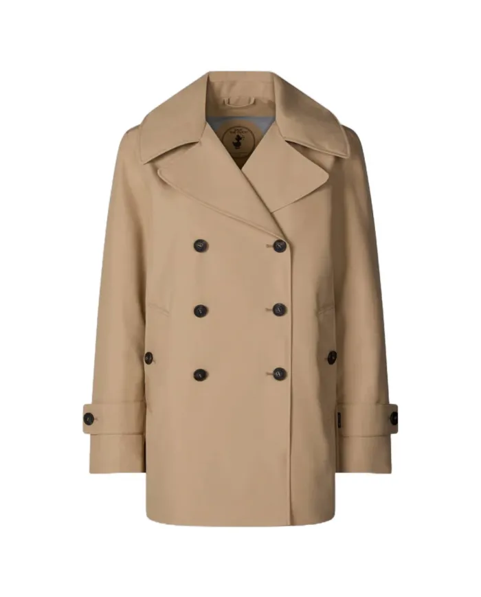 SAVE THE DUCK Trench Donna D31600W GRIN20 SOFI taglio corto con chiusura doppiopetto 40015 STARDUST BEIGE SAVE THE DUCK Trench Donna D31600W GRIN20 SOFI taglio corto con chiusura doppiopetto 40015 STARDUST BEIGE