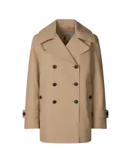 SAVE THE DUCK Trench Donna D31600W GRIN20 SOFI taglio corto con chiusura doppiopetto 40015 STARDUST BEIGE