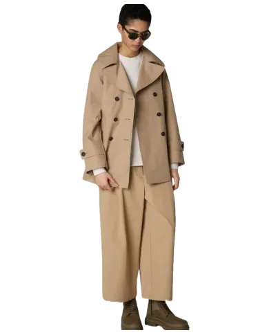 SAVE THE DUCK Trench Donna D31600W GRIN20 SOFI taglio corto con chiusura doppiopetto 40015 STARDUST BEIGE SAVE THE DUCK Trench Donna D31600W GRIN20 SOFI taglio corto con chiusura doppiopetto 40015 STARDUST BEIGE