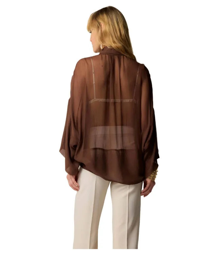 Camicia Donna marrone trasparente P25PBL5775ABUN0000 JULIE|KOCCA Camicia Donna marrone trasparente P25PBL5775ABUN0000 JULIE|KOCCA