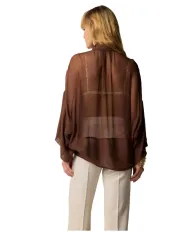 Camicia Donna marrone trasparente P25PBL5775ABUN0000 JULIE|KOCCA