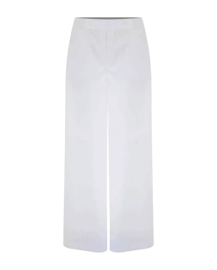 Pantalone Donna bianco a gamba larga P25PPF5754ABUN0000 HALDYR|KOCCA Pantalone Donna bianco a gamba larga P25PPF5754ABUN0000 HALDYR|KOCCA