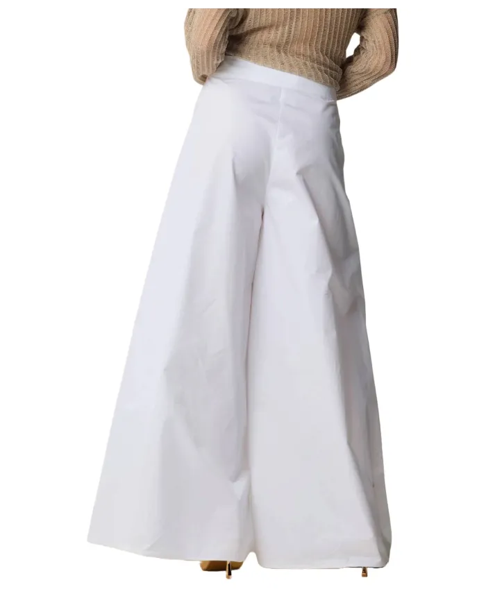 Pantalone Donna bianco a gamba larga P25PPF5754ABUN0000 HALDYR|KOCCA Pantalone Donna bianco a gamba larga P25PPF5754ABUN0000 HALDYR|KOCCA