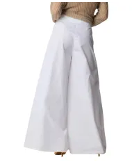 Pantalone Donna bianco a gamba larga P25PPF5754ABUN0000 HALDYR|KOCCA
