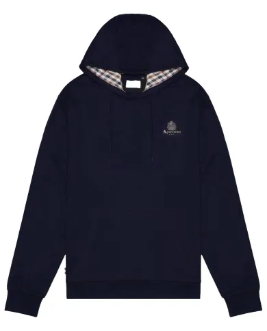 Felpa Uomo blu in cotone con cappuccio AA_B005_SW003|AQUASCUTUM Felpa Uomo blu in cotone con cappuccio AA_B005_SW003|AQUASCUTUM