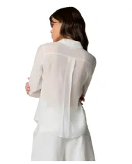 Camicia Donna bianca con spilla P25PCM5598ABUN0000 HALEY|KOCCA