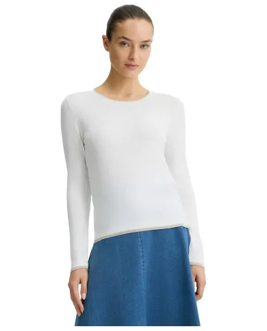 Maglia Donna bianca a manica lunga WXX055MS49I|LIU JO Maglia Donna bianca a manica lunga WXX055MS49I|LIU JO