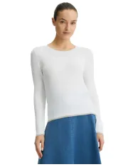 Maglia Donna bianca a manica lunga WXX055MS49I|LIU JO