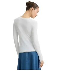 Maglia Donna bianca a manica lunga WXX055MS49I|LIU JO