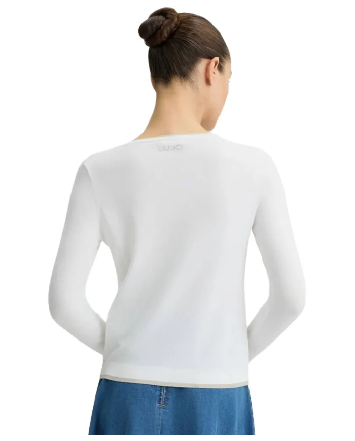 Cardigan Donna bianca a manica lunga WXX056MS49I| Cardigan Donna bianca a manica lunga WXX056MS49I|