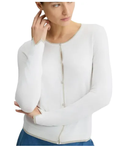 Cardigan Donna bianca a manica lunga WXX056MS49I| Cardigan Donna bianca a manica lunga WXX056MS49I|
