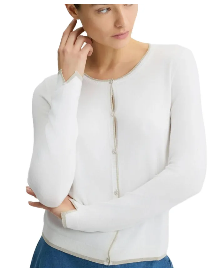 Cardigan Donna bianca a manica lunga WXX056MS49I| Cardigan Donna bianca a manica lunga WXX056MS49I|