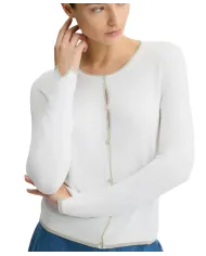 Cardigan Donna bianca a manica lunga WXX056MS49I| Cardigan Donna bianca a manica lunga WXX056MS49I|