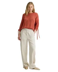 Pantalone Donna beige largo WA5262T3406|LIU JO