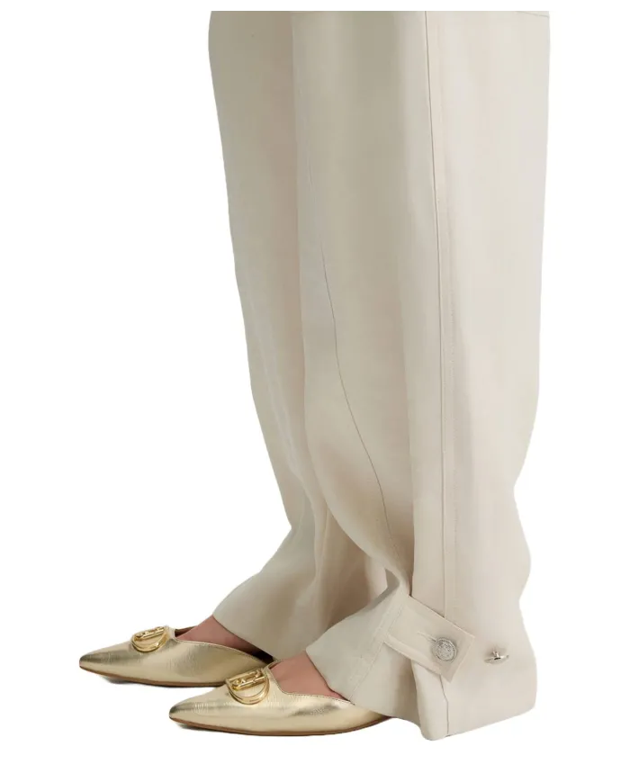 Pantalone Donna beige largo WA5262T3406|LIU JO