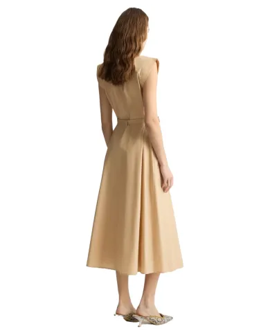 LIU JO Abito Donna WA5357T4853 in cotone lungo modello chemisier 60920 noisette LIU JO Abito Donna WA5357T4853 in cotone lungo modello chemisier 60920 noisette