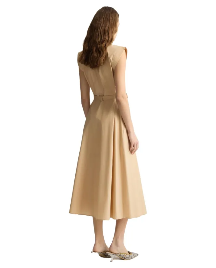 LIU JO Abito Donna WA5357T4853 in cotone lungo modello chemisier 60920 noisette LIU JO Abito Donna WA5357T4853 in cotone lungo modello chemisier 60920 noisette