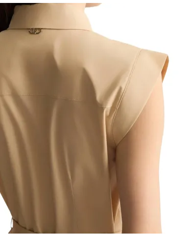 LIU JO Abito Donna WA5357T4853 in cotone lungo modello chemisier 60920 noisette LIU JO Abito Donna WA5357T4853 in cotone lungo modello chemisier 60920 noisette