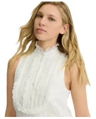 Abito Donna bianco in cotone a collo alto WA5404T4281|LIU JO