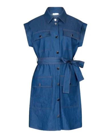 Abito Donna n denim corto stile camicia WA5509D4695|LIU JO Abito Donna n denim corto stile camicia WA5509D4695|LIU JO