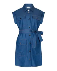 Abito Donna n denim corto stile camicia WA5509D4695|LIU JO