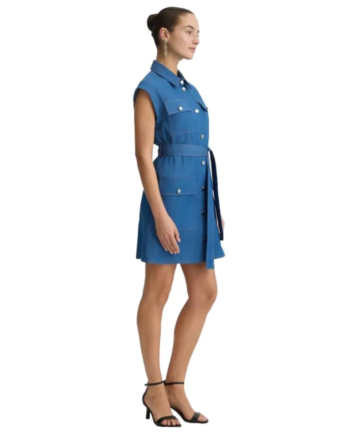 Abito Donna n denim corto stile camicia WA5509D4695|LIU JO Abito Donna n denim corto stile camicia WA5509D4695|LIU JO